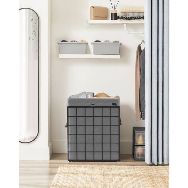Laundry Hamper with Handles - Grey (58&#34; H x 48&#34; W x 33&#34; D)
