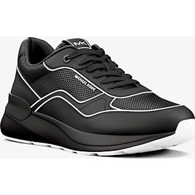 MK Trevor Leather and Mesh Trainer - Black - Michael Kors - UK 7.5
