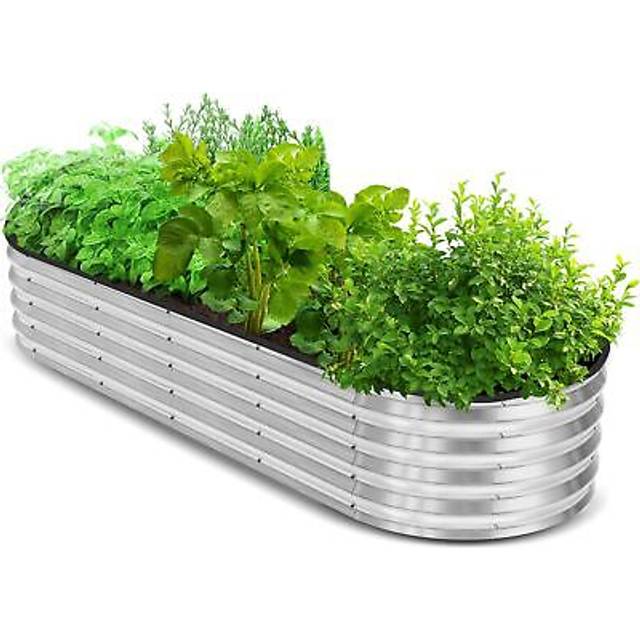 Utopia Home Galvanized Raised Garden Bed Kit 6x2x1ft  Planter Box Raised Garden Beds Outdoor  Easy Assembly Metal Raised Bed for Gardening Vegetables