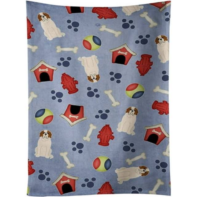 Caroline's Treasures BB2648KTWL Dog House Collection Saint Bernard Kitchen Towel  25 x 15  Multicolor