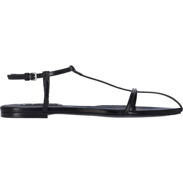 Jil Sander Women&#39;s Leather Flat Sandals in Black | Size 36 | J15WP0081 (36)