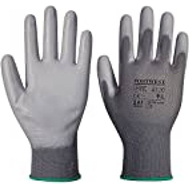 Portwest PU Palm General Handling Grip Gloves Grey XS