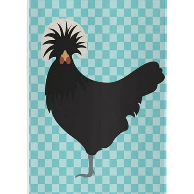 Caroline's Treasures Polish Poland Chicken Blue Check Decorative Can Hugger  Slim  Multicolor