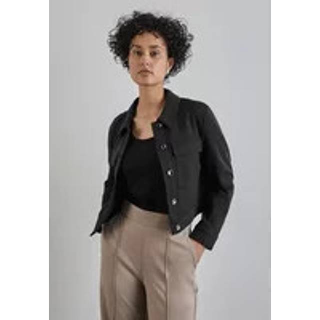 Kurze Cargo Jacke - Schwarz