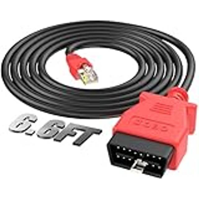 Autel Enet OBD 2 Kabel för Kodning av BMW F G Serien, Ethernet till OBD II OBDII-gränssnittskabel, Kompatibel med Programvaran BMW E-SYS ICOM ISTA+, Dold Programmerings/Uppdateringsfunktion, 6.6fot/2M