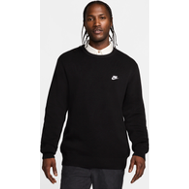 Nike Club Men's Crew-Neck Jumper - Black - Cotton - L