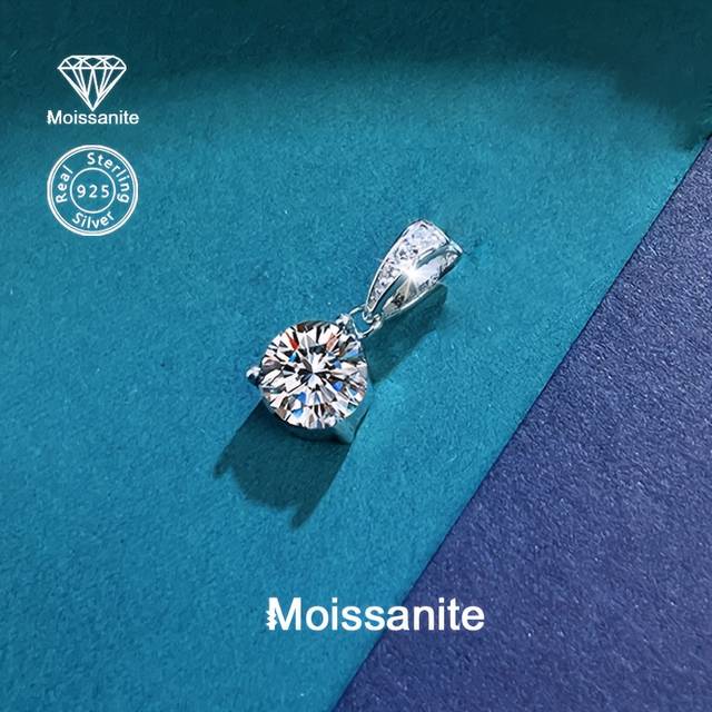 TEMU 925 Silver 1 Carat Freshwater Drop Pendant Without Chain, Everyday Vacation Party Wedding Fashion Jewelry For Women, Birthday Gift Valentine's Day Christmas Halloween