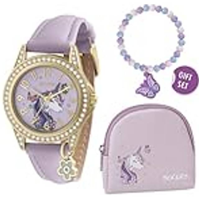 Tikkers Kids Lilac Bracelet, Purse & Unicorn Watch Gift Set