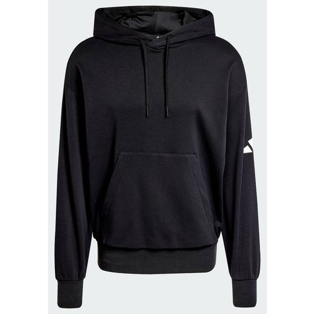 Essentials Loose-Fit 3 Bar Logo French Terry Hoodie - Pure Ruby / Black