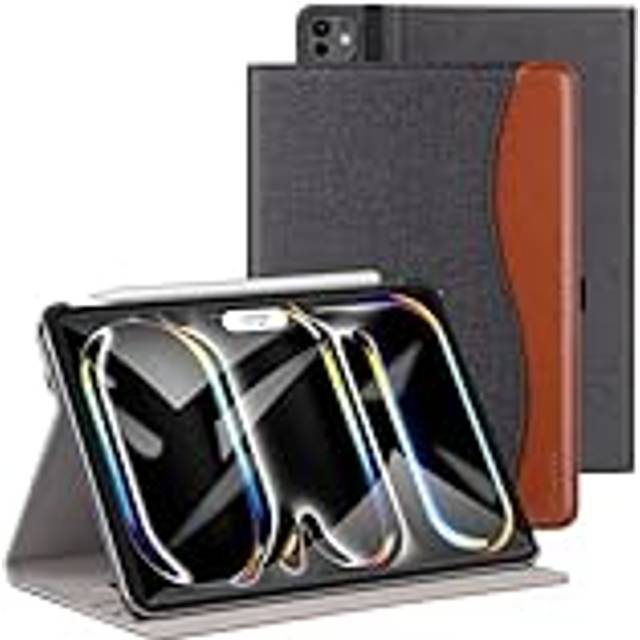 Case for iPad Pro 13 Inch 2024, Premium PU Leather Folio Stand Case Smart Cover with Auto Sleep/Wake, Multiple Viewing for iPad Pro 13 Inch 7th