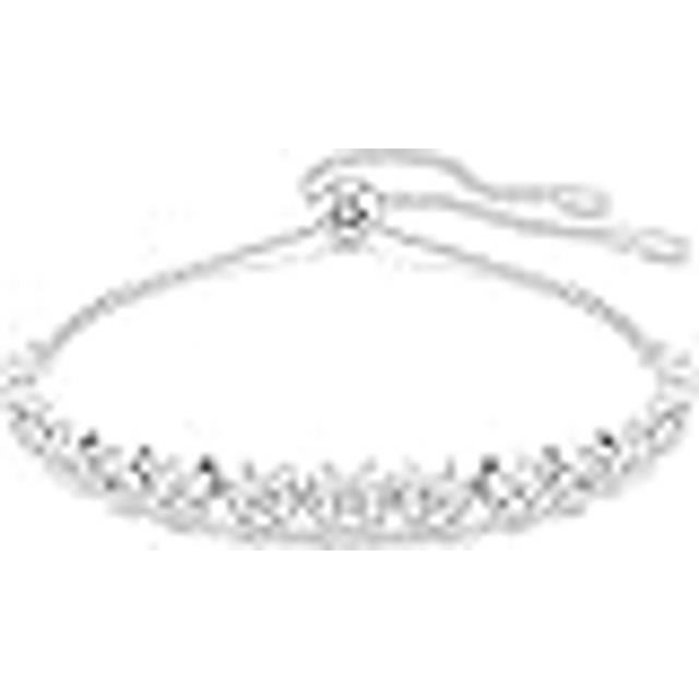 Swarovski Imber Rhodium Plated Mixed Round Cut Tennis Bracelet - Silver - 24cm