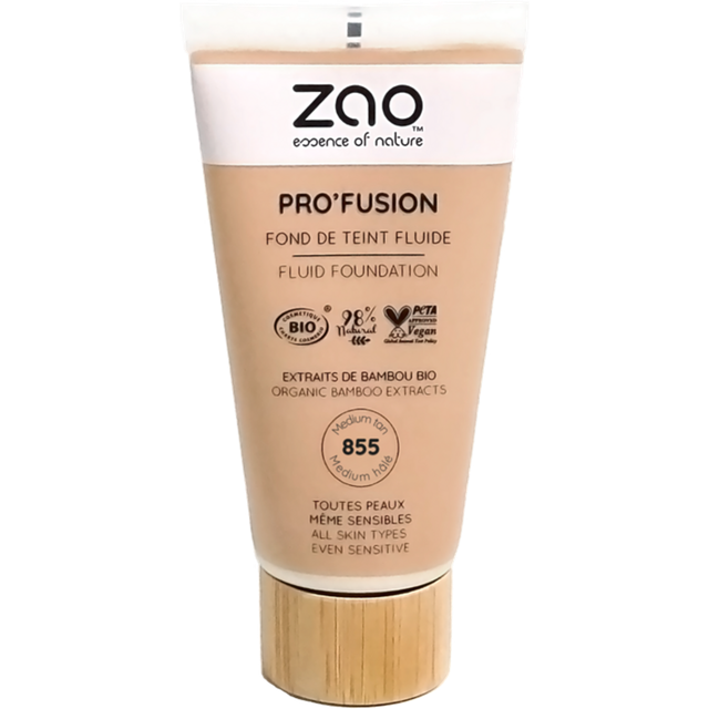 ZAO Pro'fusion Fluid Foundation 855 - Medium Tan