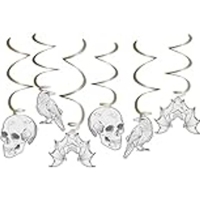 Folat Swirls Hængende Dekorationer Creepy Curiosities 6-pak