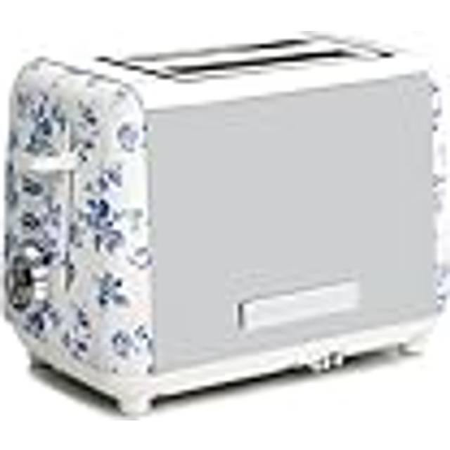VQ Laura Ashley Brödrost 2 Skivor med Justerbara Värmelägen, Avfrostning och Uppvärmning. Rostfritt Stål Vintage Brödrost med Uppvärmningsställ för Croissanter - China Rose