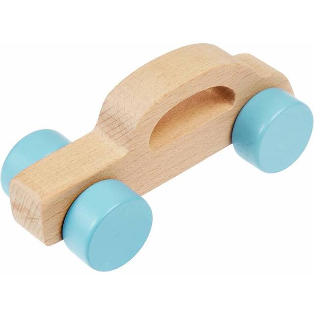 Voiture à pousser en bois bébé Rex London Voiture - Beige - 14x5.5x5.3 cm