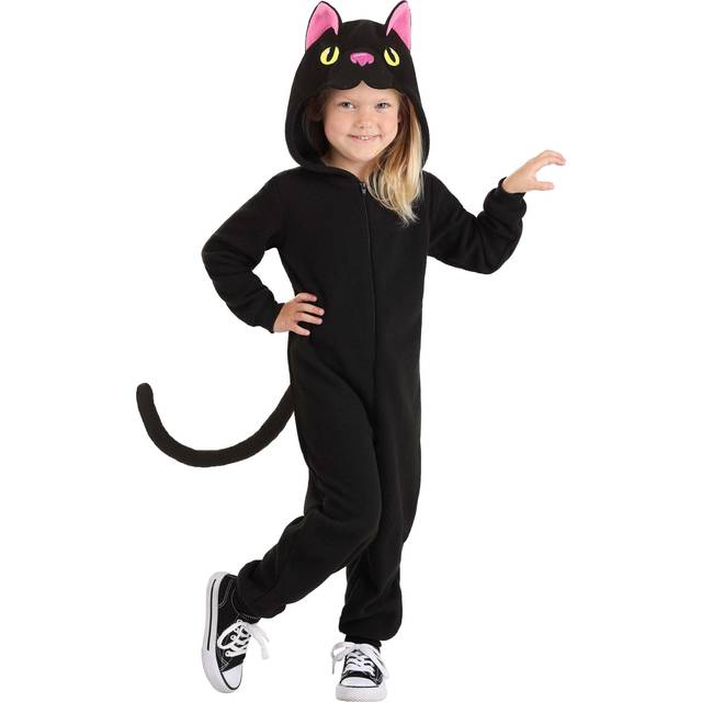 Black Cat Toddler Costume Onesie | Black Cat Costumes - Black&#47;Pink (4T)