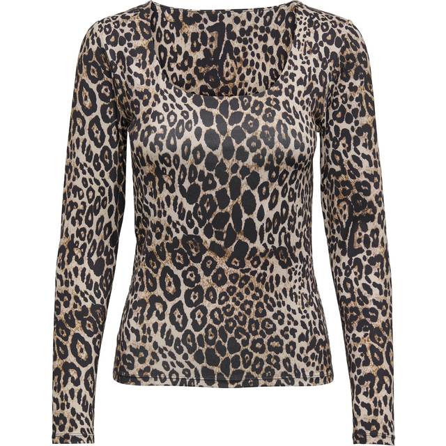 Only ONLLONE AOP L/S TWO WAY TOP JRS Long-sleeve Shirt leopard - XL