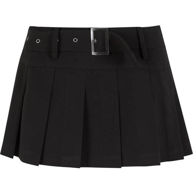 Urban Classics Kort kjol - Ladies Pleated Skirt - M XL - f&#xF6;r Dam - svart