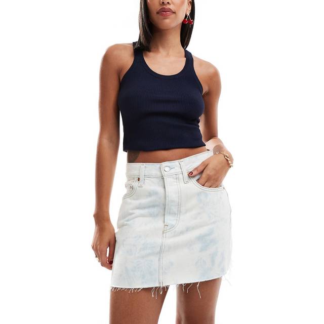 Levi's – Icon – Blekblå jeanskjol i vintagestil