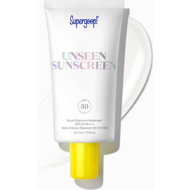 Supergoop! Unseen Sunscreen SPF 50 Invisible Sun Protection for Face - Broad Spectrum Face Sunscreen + Makeup-Gripping Primer - Weightless  Scentless
