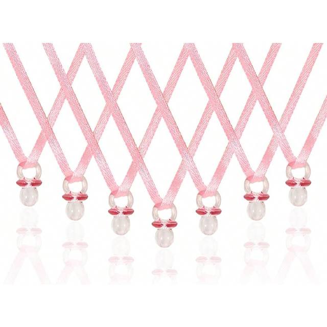 SHEIN 50pcs Baby Shower Pacifiers Necklace Acrylic Baby Pacifiers Party Favors Pacifiers Charm Pacifiers Necklace For Baby Shower Party Decorations Table Sc