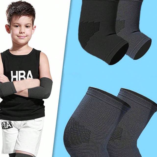 SHEIN 4pcs BOSONER Children/Teenagers Universal Knee Pads, Elbow Pads, Wrist Guards Protectives Set For Roller Skates, Skateboards, BMX Bike, Inline Skate,