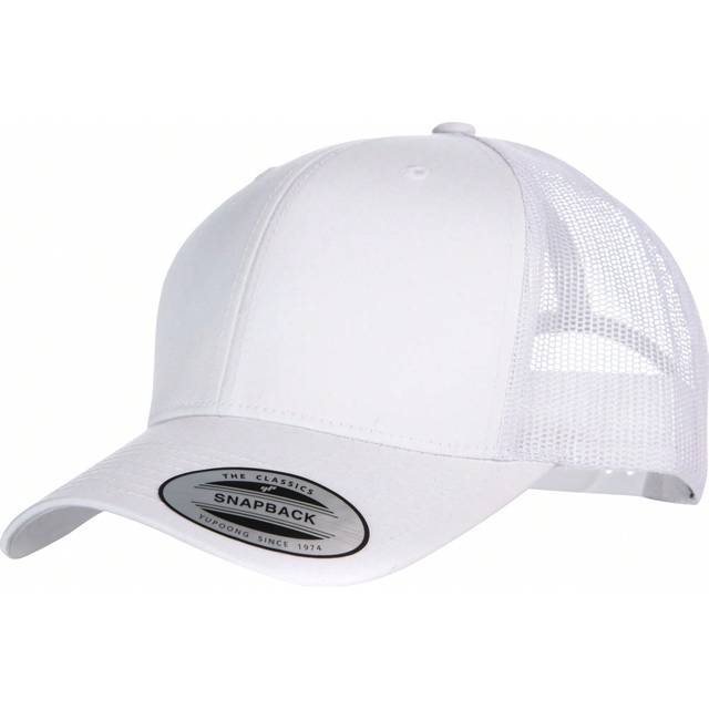 Yupoong Flexfit Retro Snapback Trucker Cap (White/White)