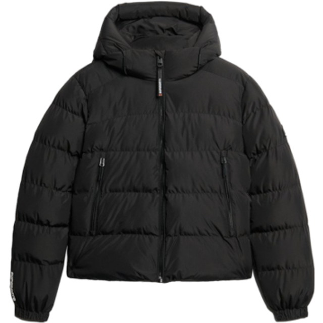 Women's down jacket Superdry Hooded Sports - Noir