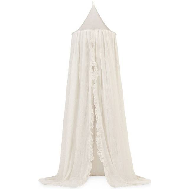 Jollein Baldakin Vintage Ruffle Nougat – höjd 245 cm – sänghimmel babysäng barnrum – beige