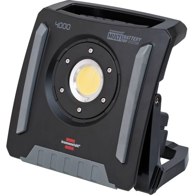 Brennenstuhl Rechargeable Work Light Compatible With 18V Batteries From 7 Power Tool Manufacturers, Black