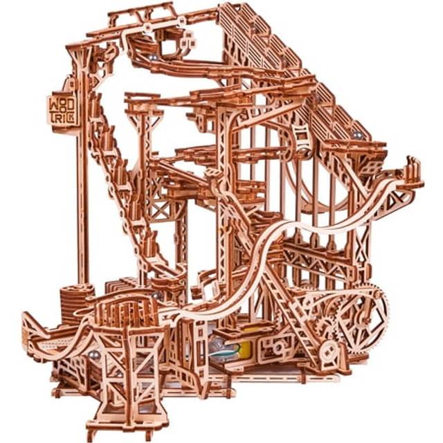 3D Wooden Model Self Assemble Puzzle Laser Cut - Spiral Marble Run