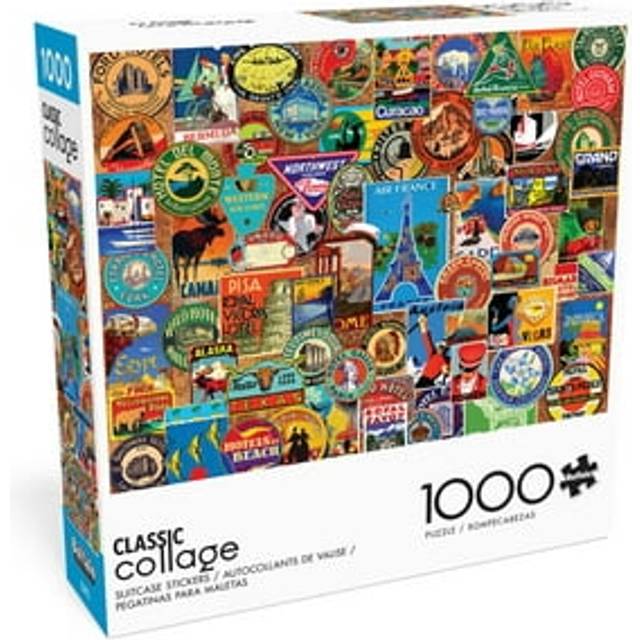 Buffalo Games - Lewis T Johnson - Suitcase Stickers - 1000 Piece Jigsaw Puzzle for Adults -Challenging Puzzle Perfect for Game Nights - Finished Size