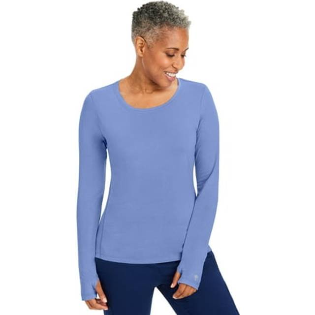Healing Hands Mackenzie Women's Underscrub  Long Sleeve Tee with Thumbholes  Modern Fit Undershirt- 5051  XL  Ceil