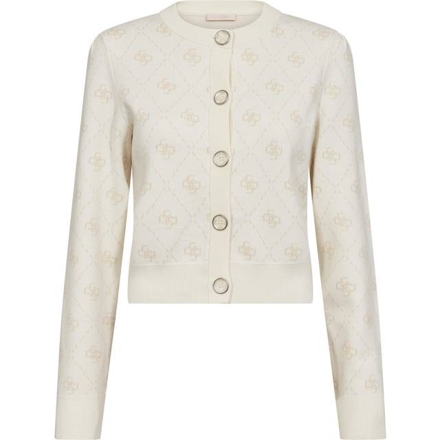 Guess 4G Logo Wool Blend Cardigan - Black - M