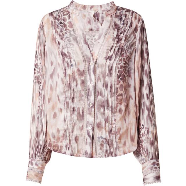 Guess New Josette Long Sleeve Top - Light Brown, Light Brown, Size S, Women