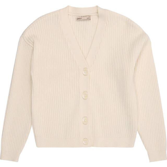 KIDS ONLY strikcardigan i hvid til piger