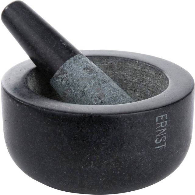Ernst Mortar Large, Black Granite