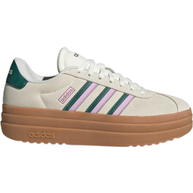 adidas Kvinnor VL COURT BOLD SHOES, Off White/Collegiate Green/Bliss Lilac, 38 2/3 EU