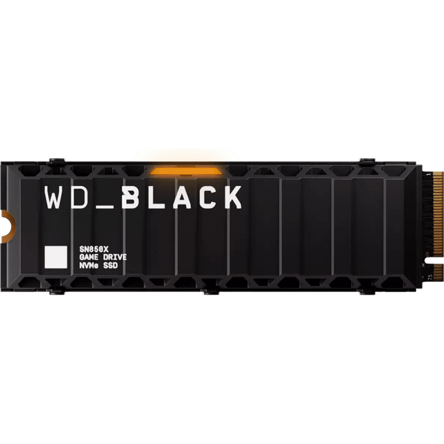 WD BLACK SN850X 8 TB SSD, M.2 2280 NVMe SSD med kylfläns, Gaming Expansion SSD, PCIe Gen4 NVMe, Intern SSD, Läshastigheter upp till 7 200 MB/s, Skrivhastigheter upp till 6 600 MB/s