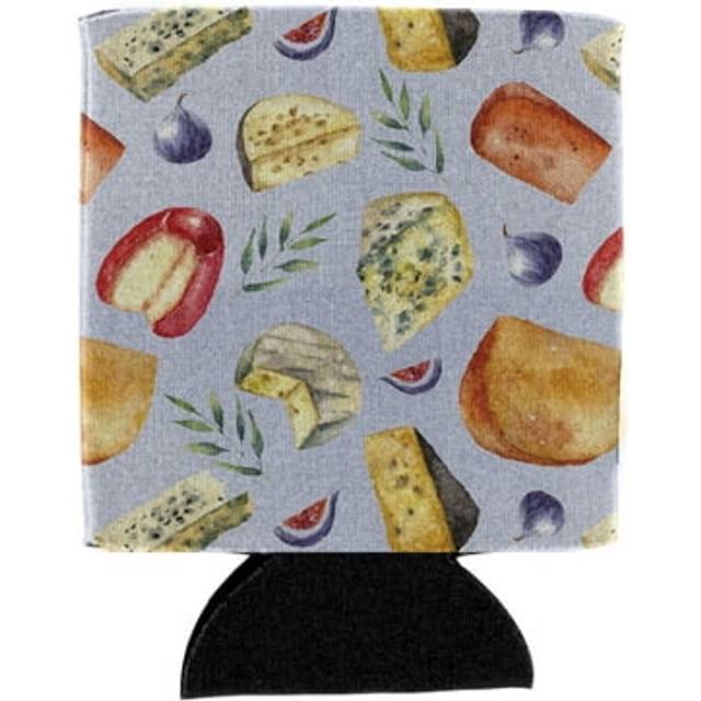 """""Caroline's Treasures Assortment of Cheeses Can or Bottle Hugger  Can Hugger  Multicolor"""""