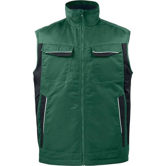 (L, Forest Green) Projob Mens Padded Gilet