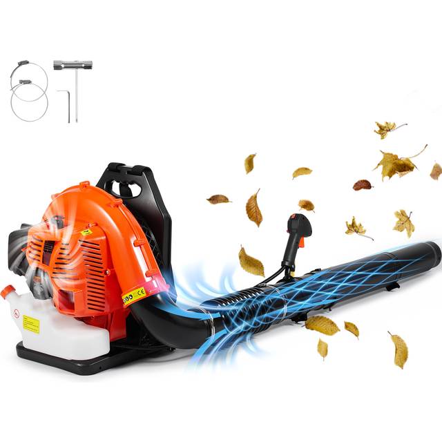 VEVOR Backpack Leaf Blower, 79CC 2-Cycle Gas Leaf Blower with 3L Fuel Tank, 930CFM Air Volume 184MPH Speed, Ideal for Lawn Care, Leaf Cleaning, and Snow Removal