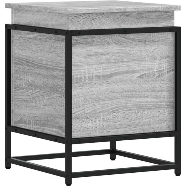 vidaXL Storage Box with Lid Grey Sonoma 40x40x51.5 cm Engineered Wood