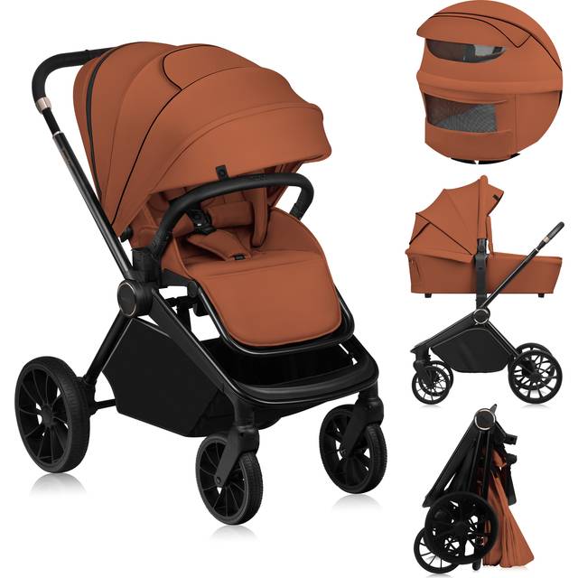 Lionelo MIKA Plus 2-in-1 Duovagn, Brown Rust