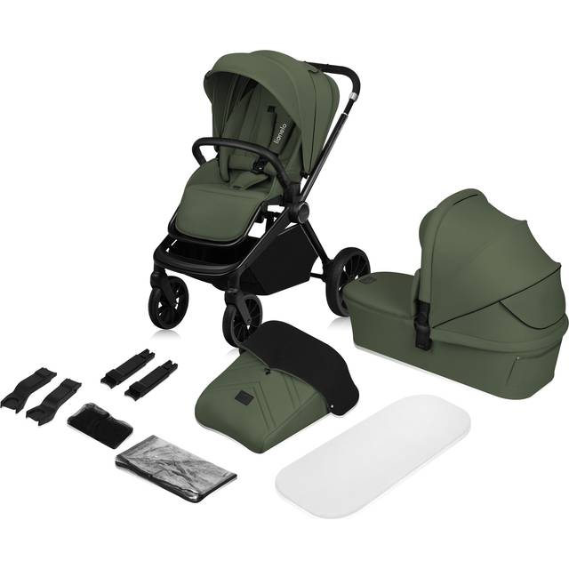 Lionelo MIKA Plus 2-in-1 Duovagn, Green Olive