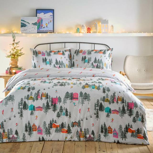 Aspen Brushed Cotton Duvet Cover Set - White - Super King Size - furn.