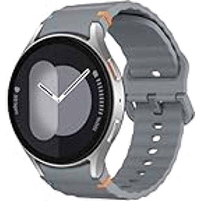 MoKo Sport Band Compatible with Samsung Galaxy Watch 7 FE 6 5 4 Band 40mm 44mm/Watch 6 4 Classic Band 43mm 47mm 42mm 46mm/Watch 5 Pro Band 45mm, No Gap Soft Silicone Bands for Women Men, Space Gray
