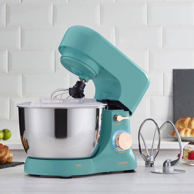 Cooks Professional Stand Mixer 8 Speed 4.5L Mixing Bowl - Teal, Blue