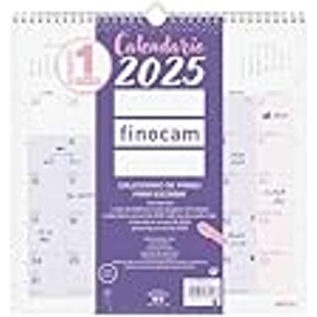 Väggkalender Finocam CHIC Purpur Papper 2025 30 x 30 cm