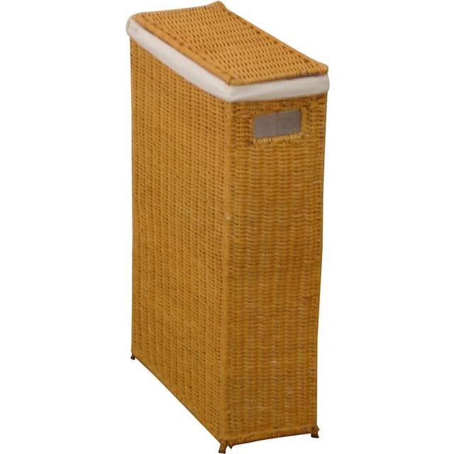 Brambly Cottage Wicker Laundry Basket with Handles Beige 59cm H X 16cm W X 39cm D